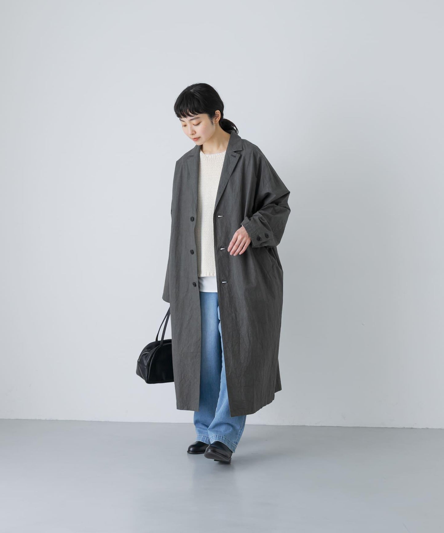 西裝領工裝大衣