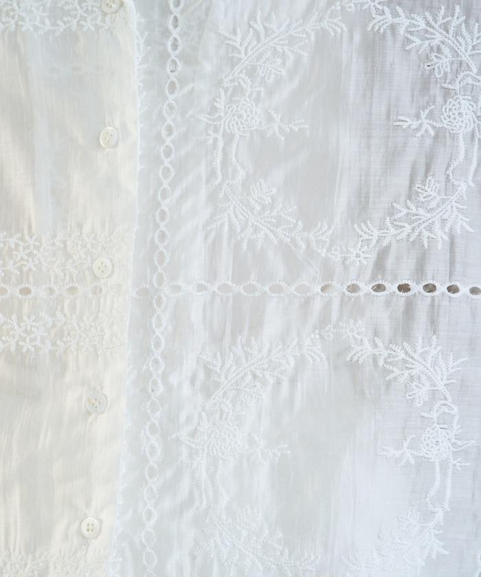 拼接風滿版刺繡 寬鬆 可成套搭配 褲子