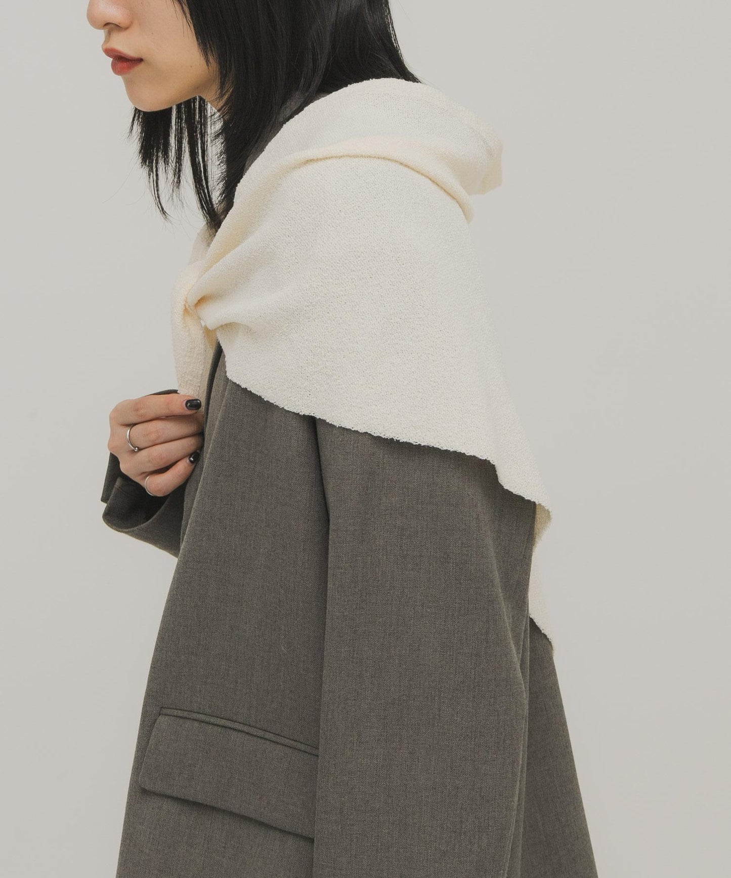 小款 三角 圈圈紗 圍巾