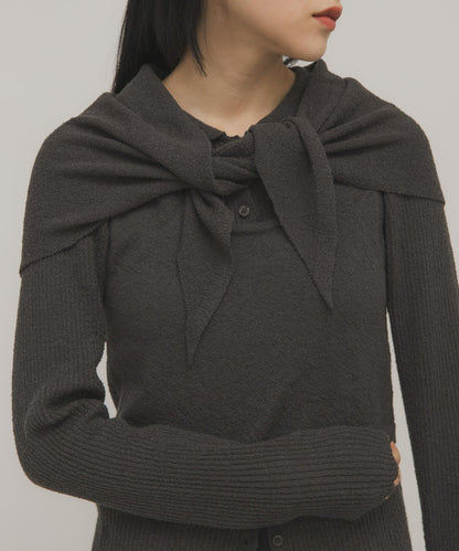 小款 三角 圈圈紗 圍巾