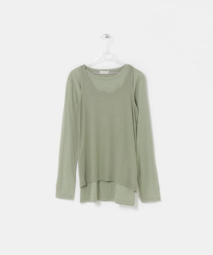 layered long set tee T恤