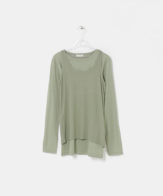 layered long set tee T恤