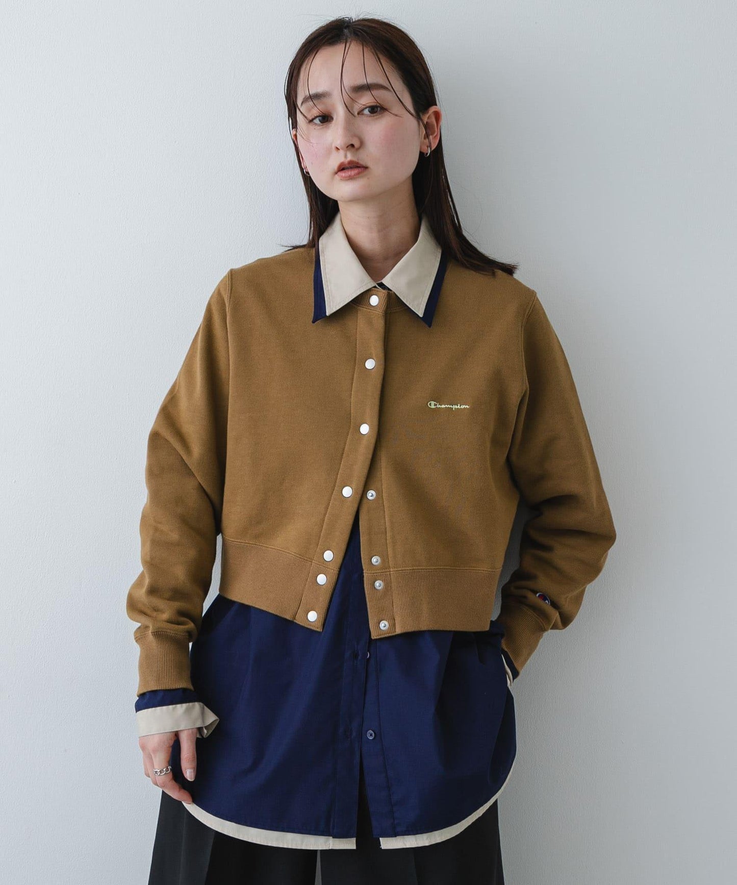 聯名款 CHAMPION×SENSE OF PLACE 衛衣面料開衫