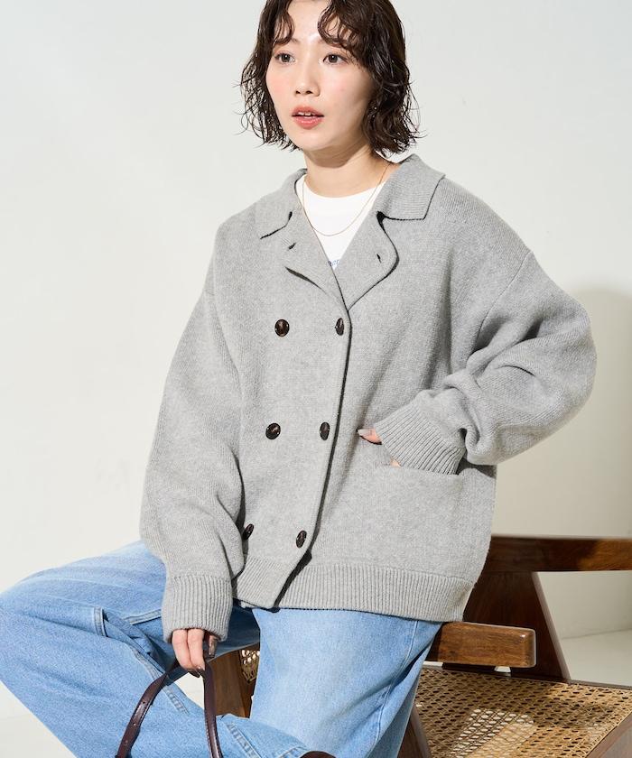 雙排扣 針織 夾克