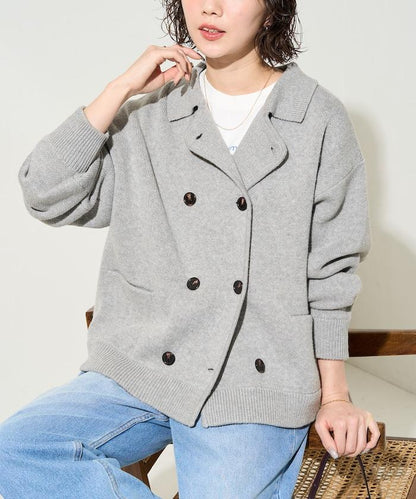 雙排扣 針織 夾克