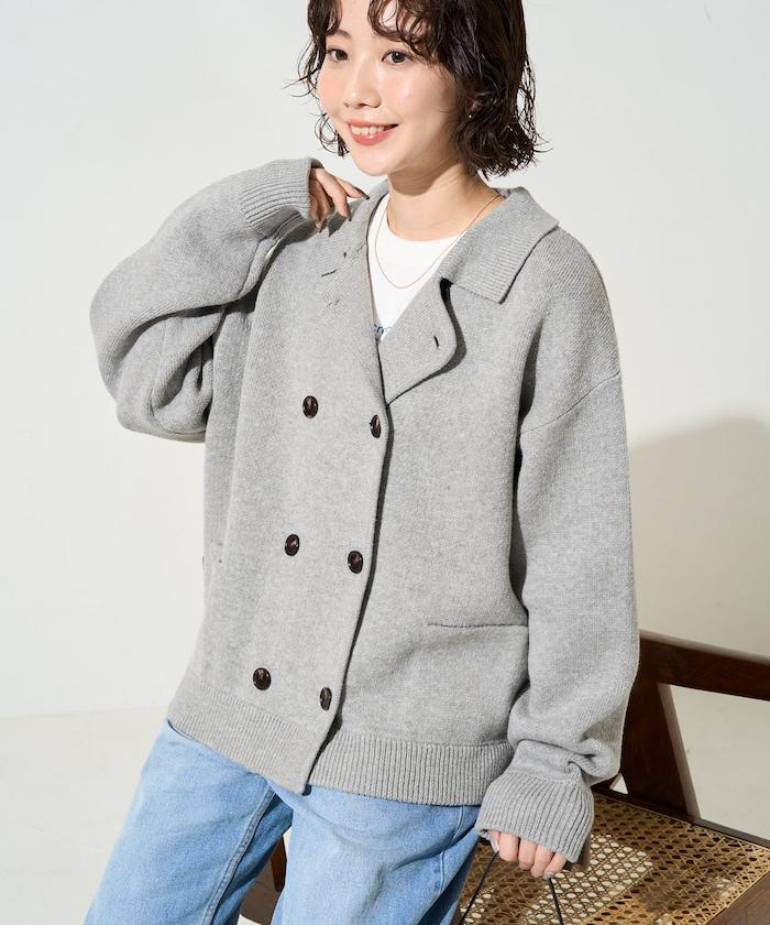 雙排扣 針織 夾克
