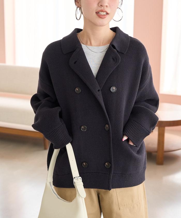 雙排扣 針織 夾克