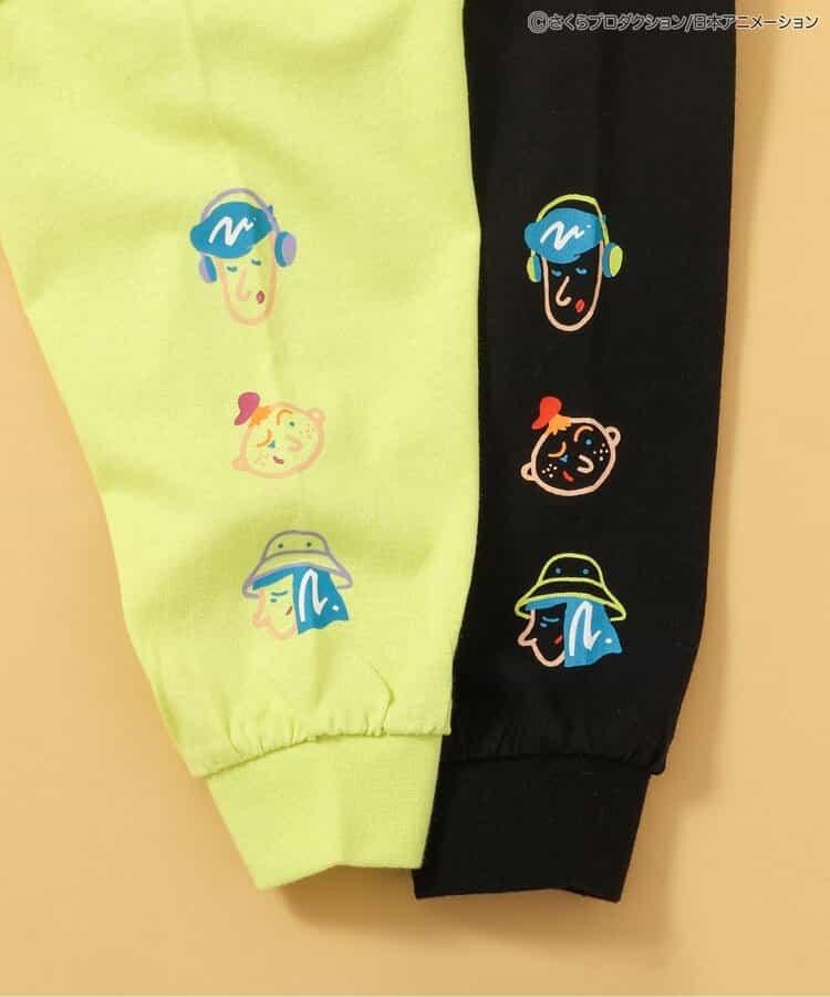 ちびまる子ちゃん（櫻桃小丸子） 聯名系列 袖部圖案長袖T恤