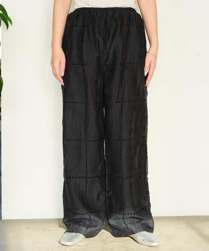 拼接風滿版刺繡 寬鬆 可成套搭配 褲子