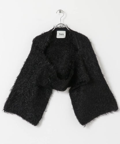 TAN METALLICLIKESHAGGY Bolero 小外套
