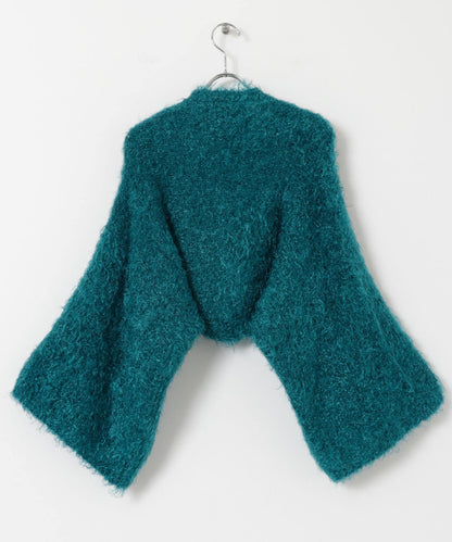 TAN METALLICLIKESHAGGY Bolero 小外套