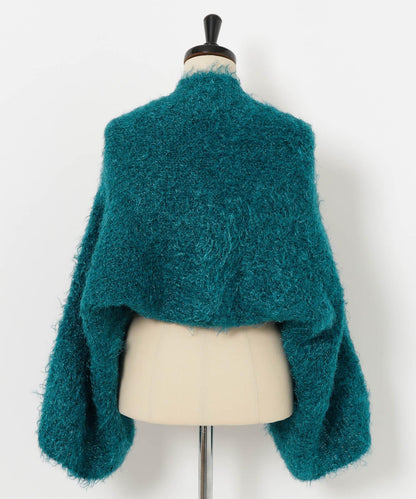 TAN METALLICLIKESHAGGY Bolero 小外套