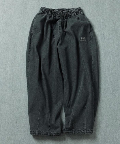 聯名＝（可加在最後） Wide / Denim 均為英文，需完整保留原文。 子品類需用中文：牛仔褲。 輸出如下： 寬鬆 Wide Denim Pants 牛仔褲