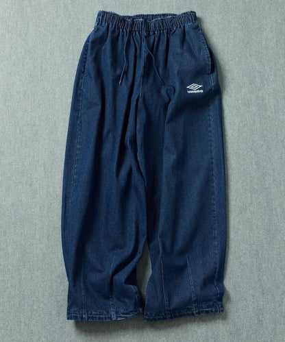 聯名＝（可加在最後） Wide / Denim 均為英文，需完整保留原文。 子品類需用中文：牛仔褲。 輸出如下： 寬鬆 Wide Denim Pants 牛仔褲