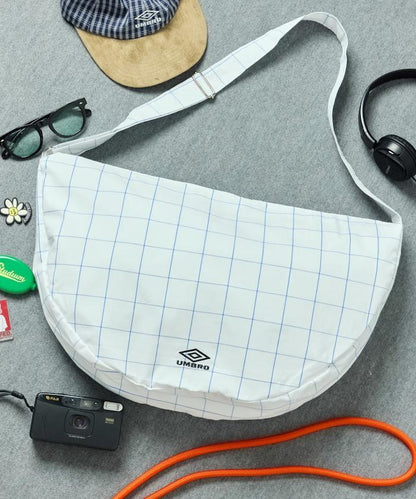 格紋條紋拼接 New Round Shoulder Bag 單肩包 聯名款