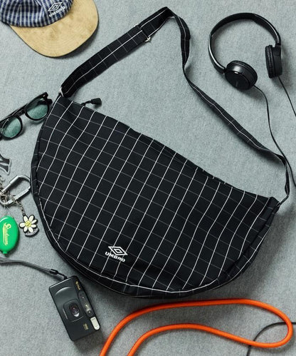 格紋條紋拼接 New Round Shoulder Bag 單肩包 聯名款