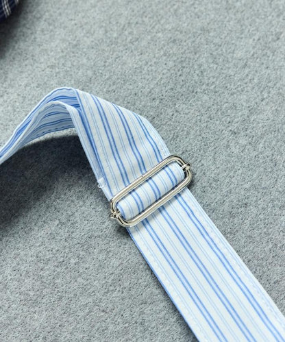 格紋條紋拼接 New Round Shoulder Bag 單肩包 聯名款