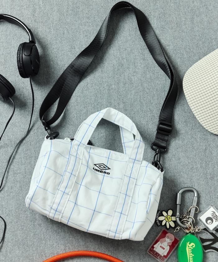 格紋條紋設計 Boston Mini Bag 迷你包（聯名款）