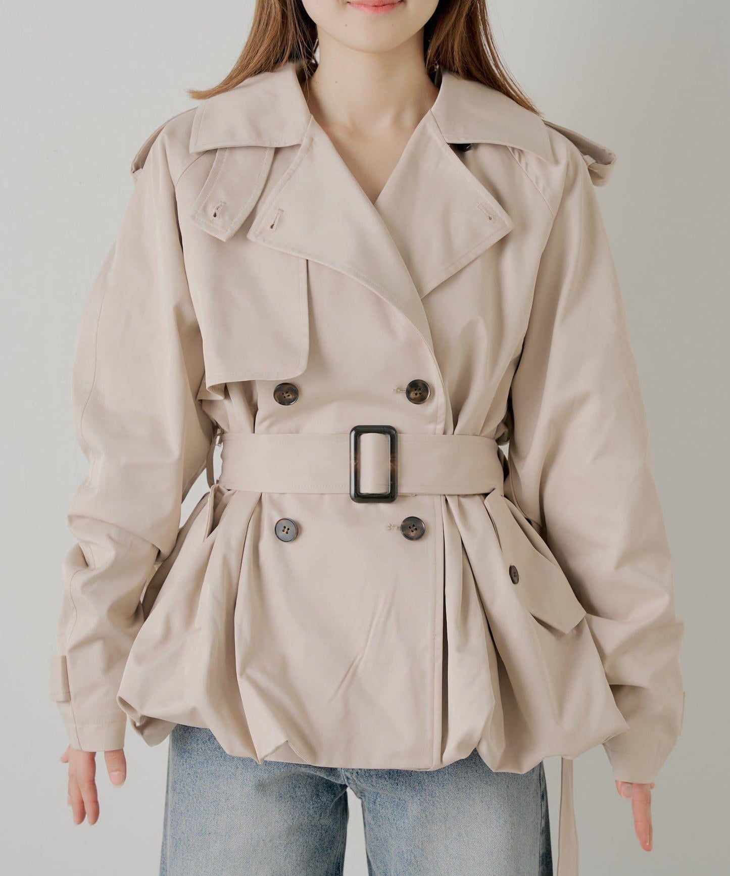 SALON by Chico 蓬鬆中長款風衣