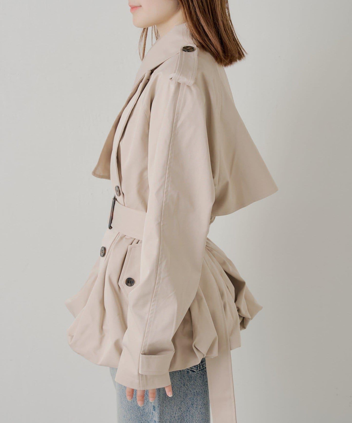 SALON by Chico 蓬鬆中長款風衣