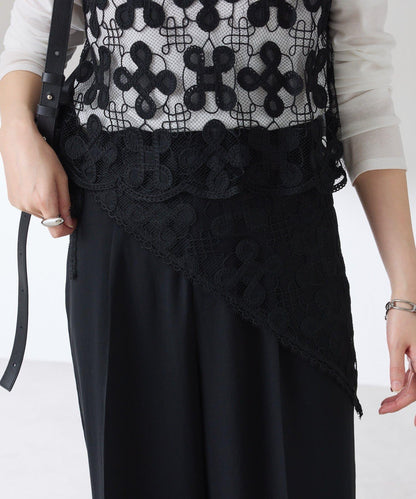 PAPILLONNER/パピヨネ 蕾絲圖案頭巾