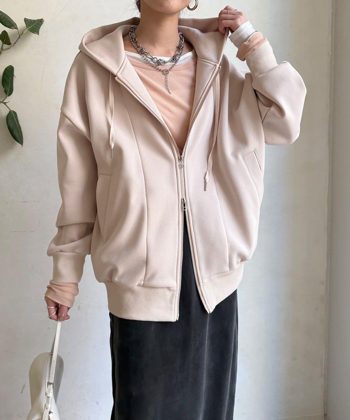 複合面料 拉鍊連帽衛衣