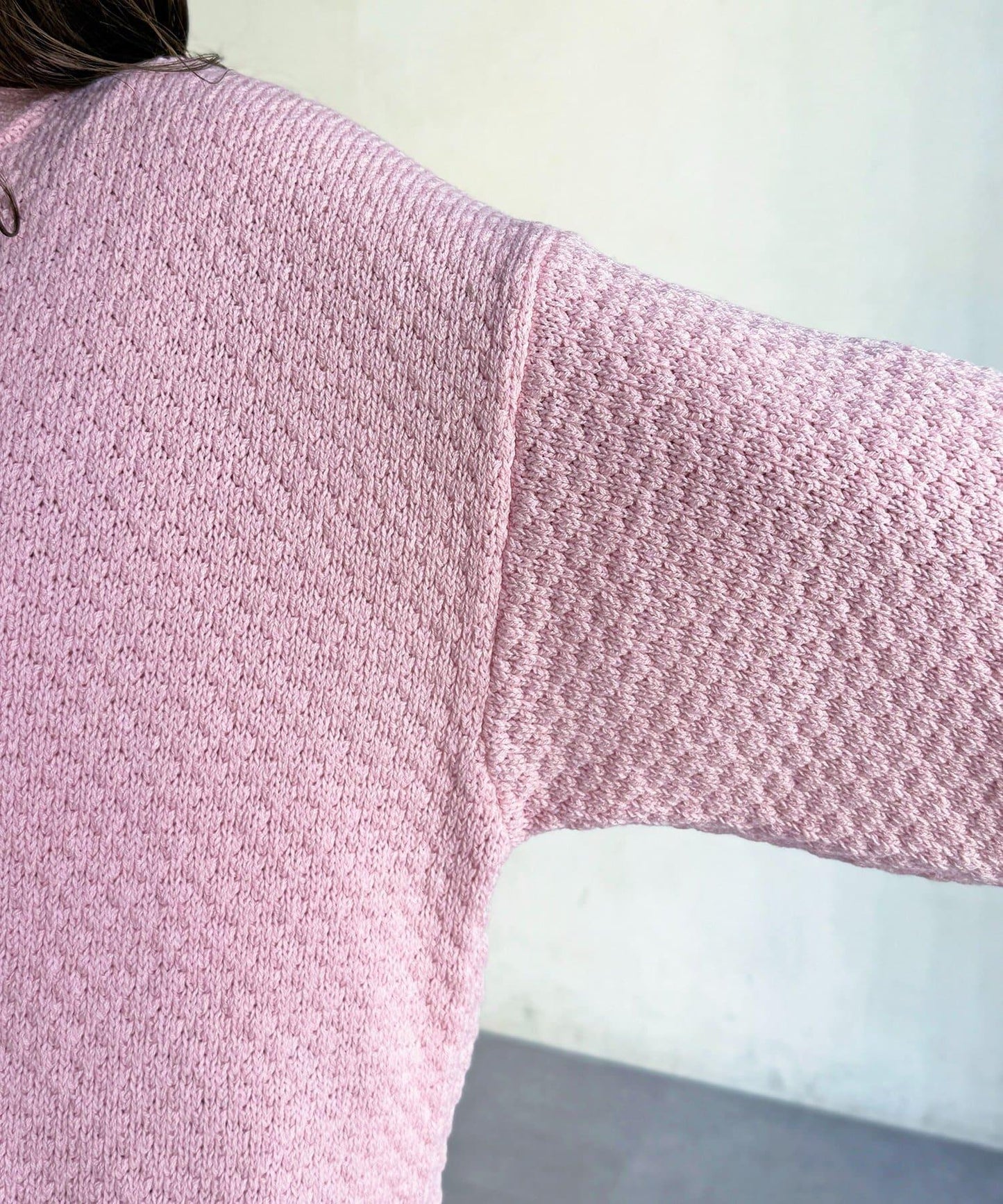 泡泡針織 圓領拉鍊 針織開衫