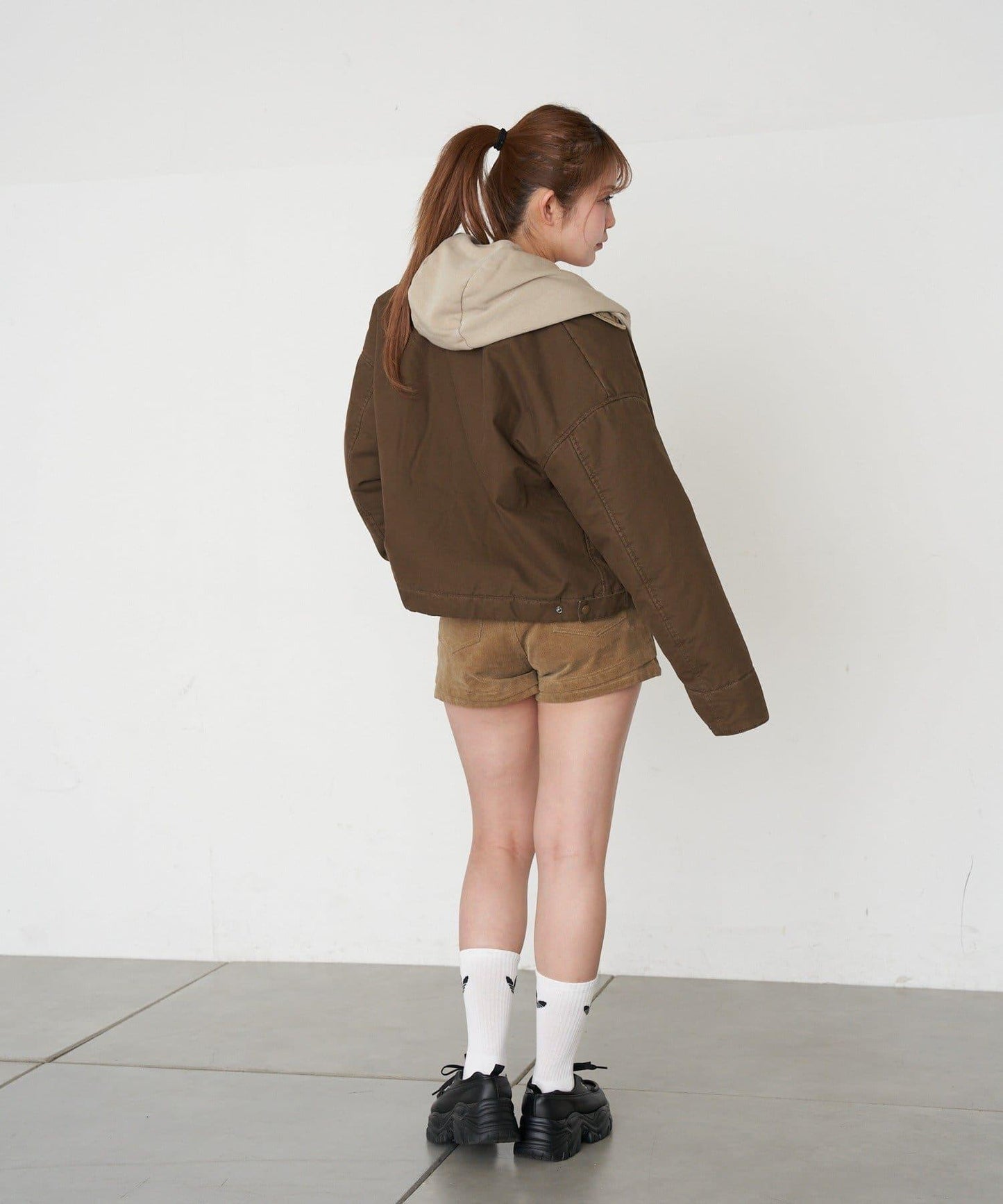 RAY CASSIN 做舊染色 蝙蝠袖 鉚釘 連帽衛衣