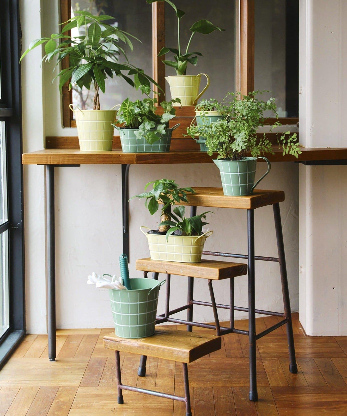 瓷磚圖案馬口鐵收納籃