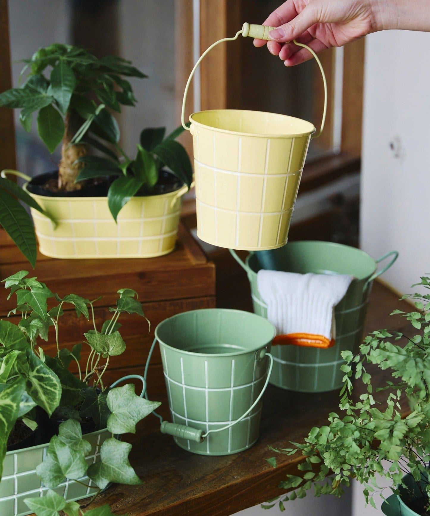 瓷磚圖案鍍鋅鐵桶