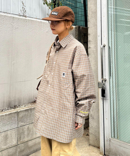 mini plaid over shirts 襯衫外套