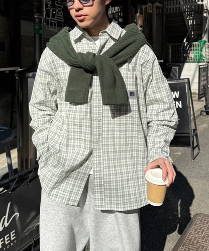 mini plaid over shirts 襯衫外套