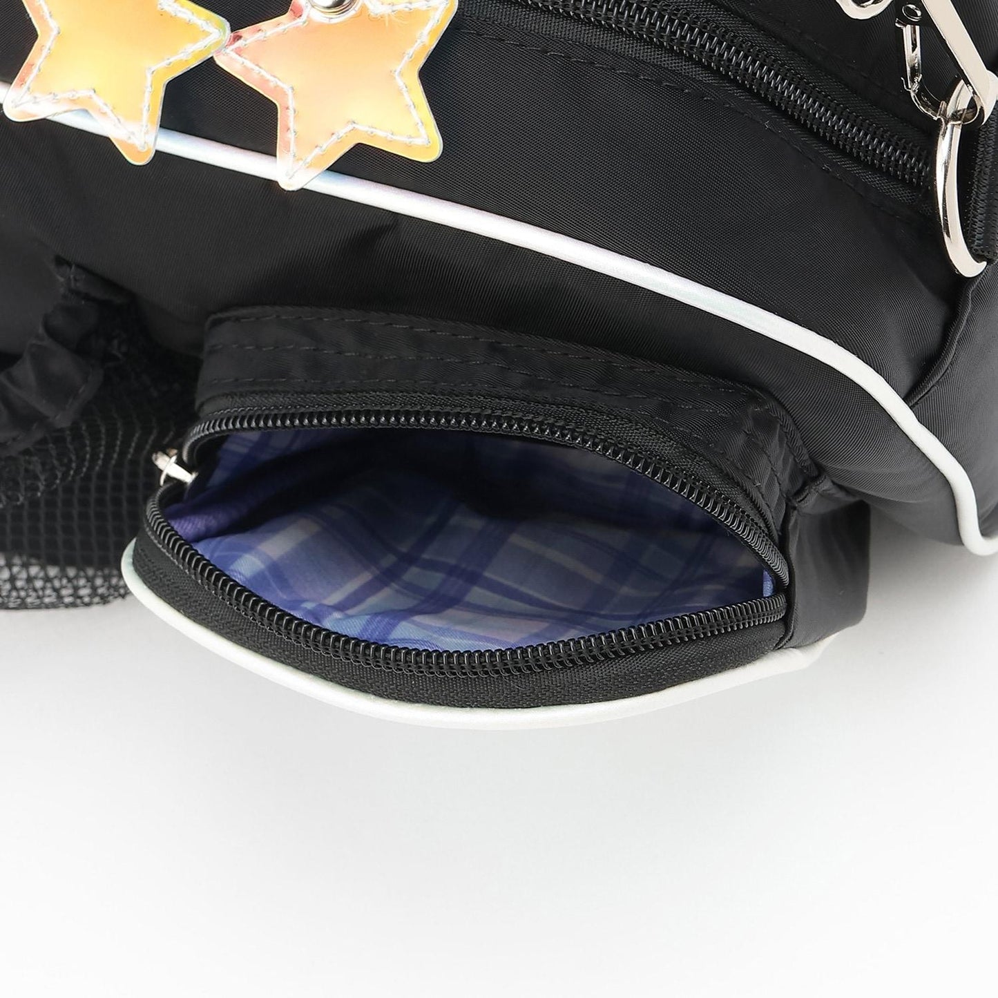 帶水瓶夾設計 多隔層 單肩包