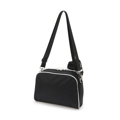 帶水瓶夾設計 多隔層 單肩包