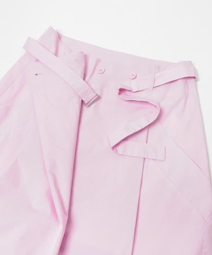 裹褶設計 闊腿 wrap wide pants 褲子