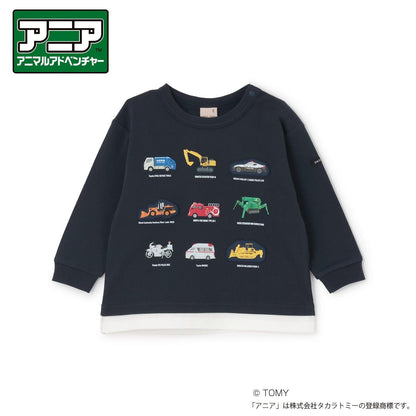 TOMICA・ANIA 圖案印花長袖T恤