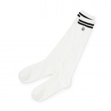 條紋羅紋高筒襪