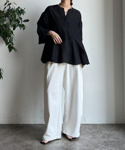 拼接褶皺 女式襯衫