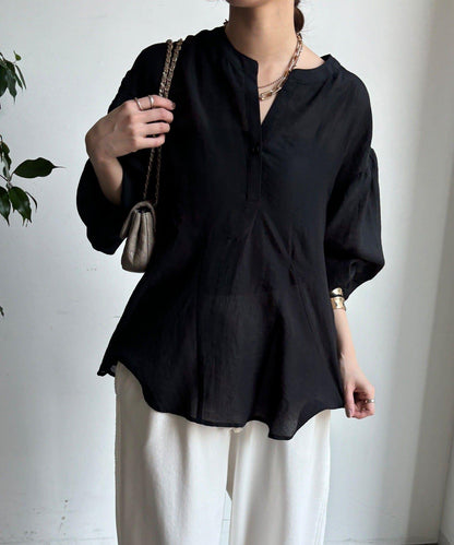 拼接褶皺 女式襯衫