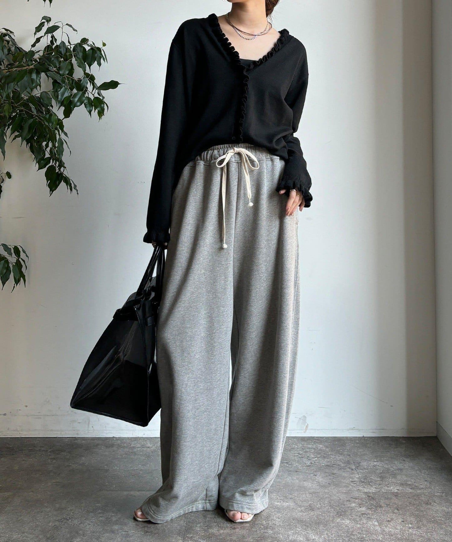 荷葉邊針織開衫