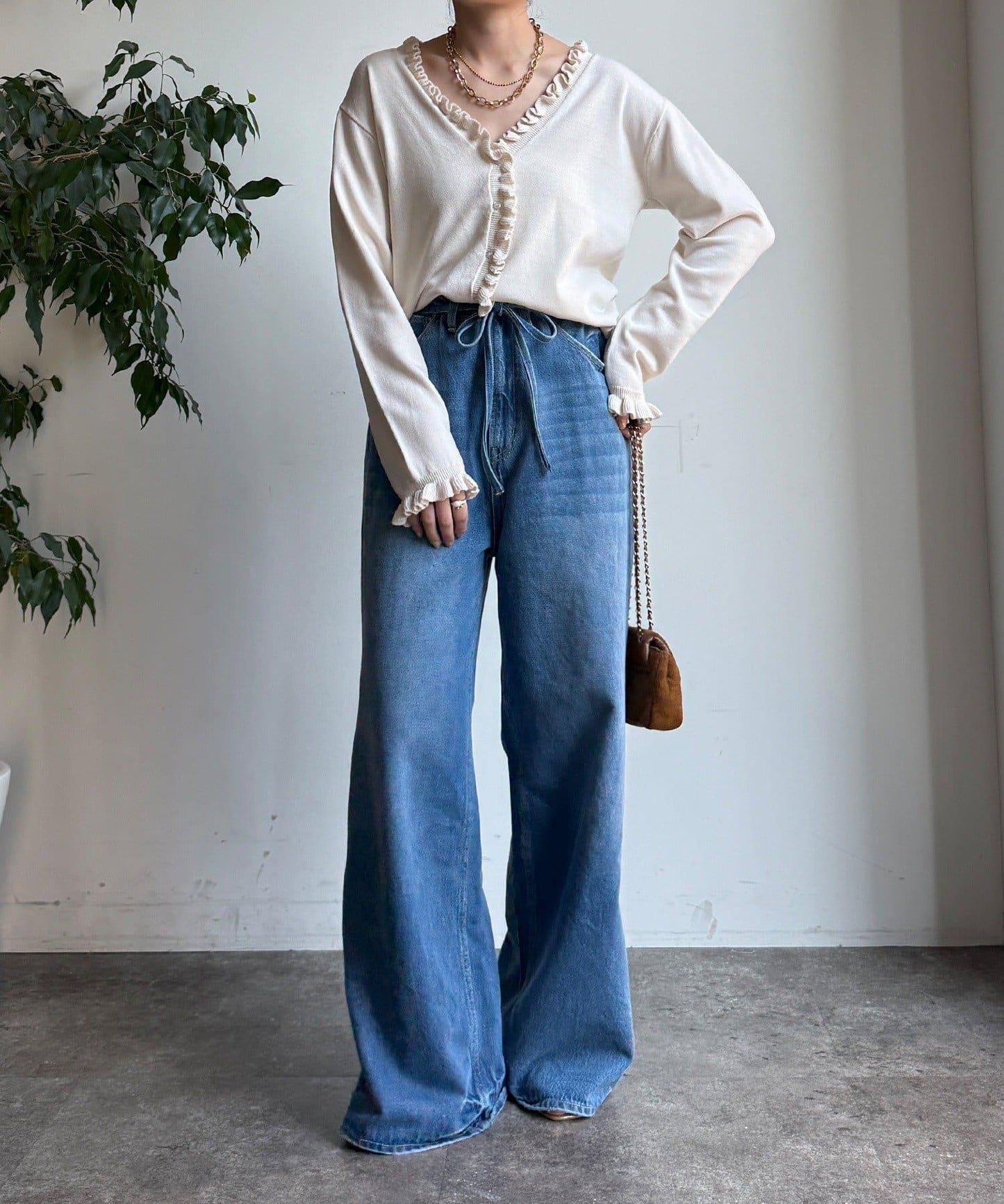 荷葉邊針織開衫