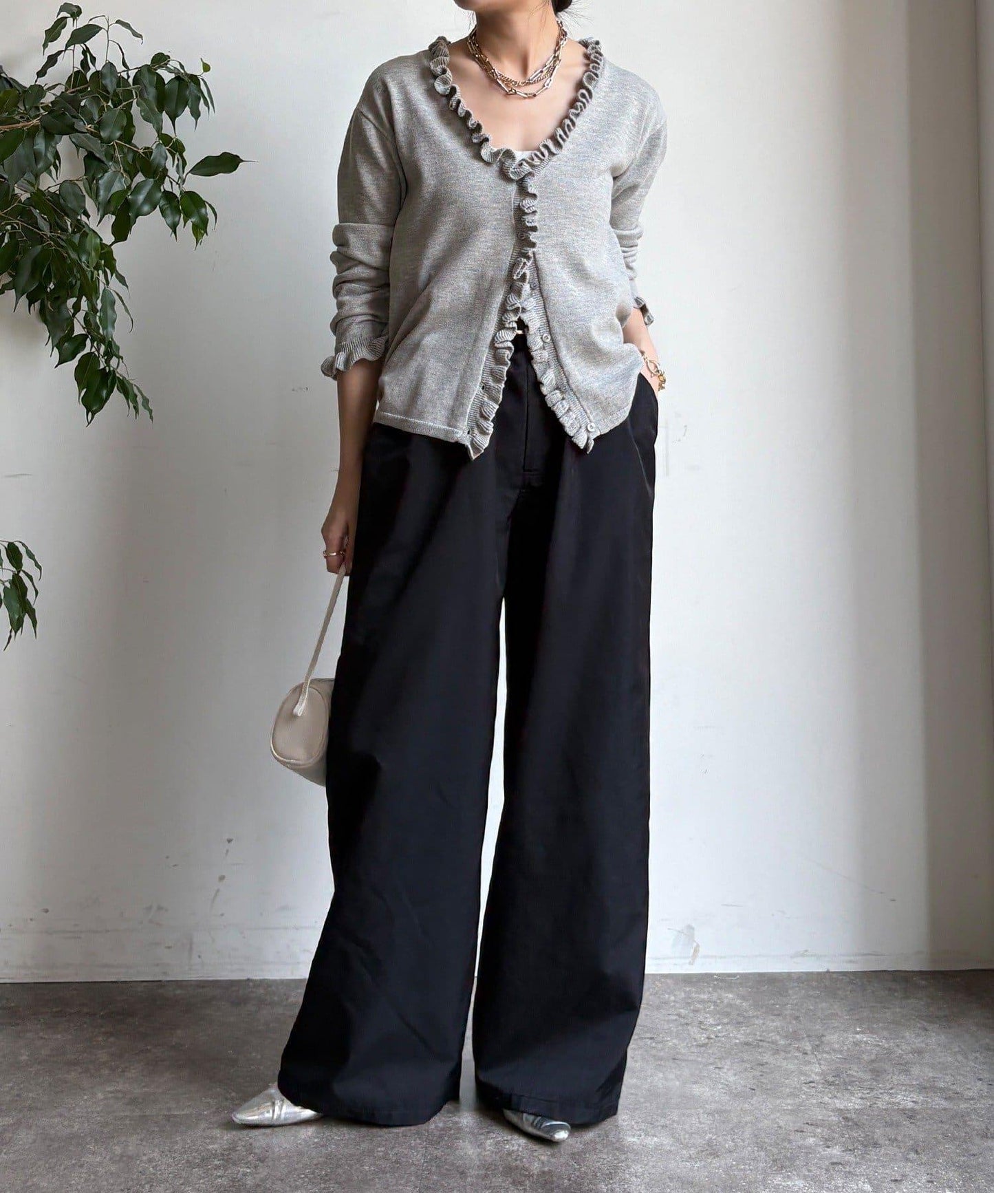 荷葉邊針織開衫