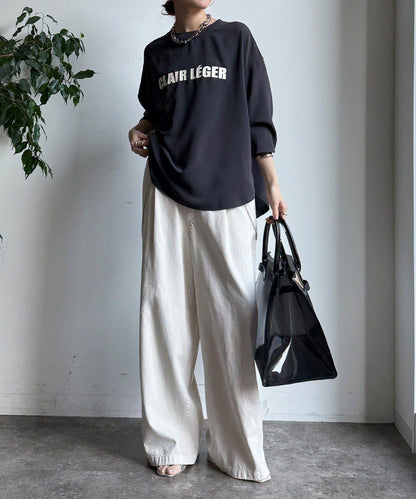 袖口羅紋 後背按扣 喬其紗Logo 套頭上衣