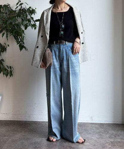 方形領口 針織 長袖 針織套頭衫