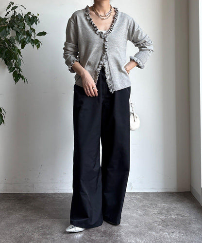 荷葉邊針織開衫