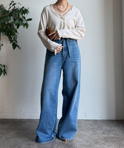 荷葉邊針織開衫