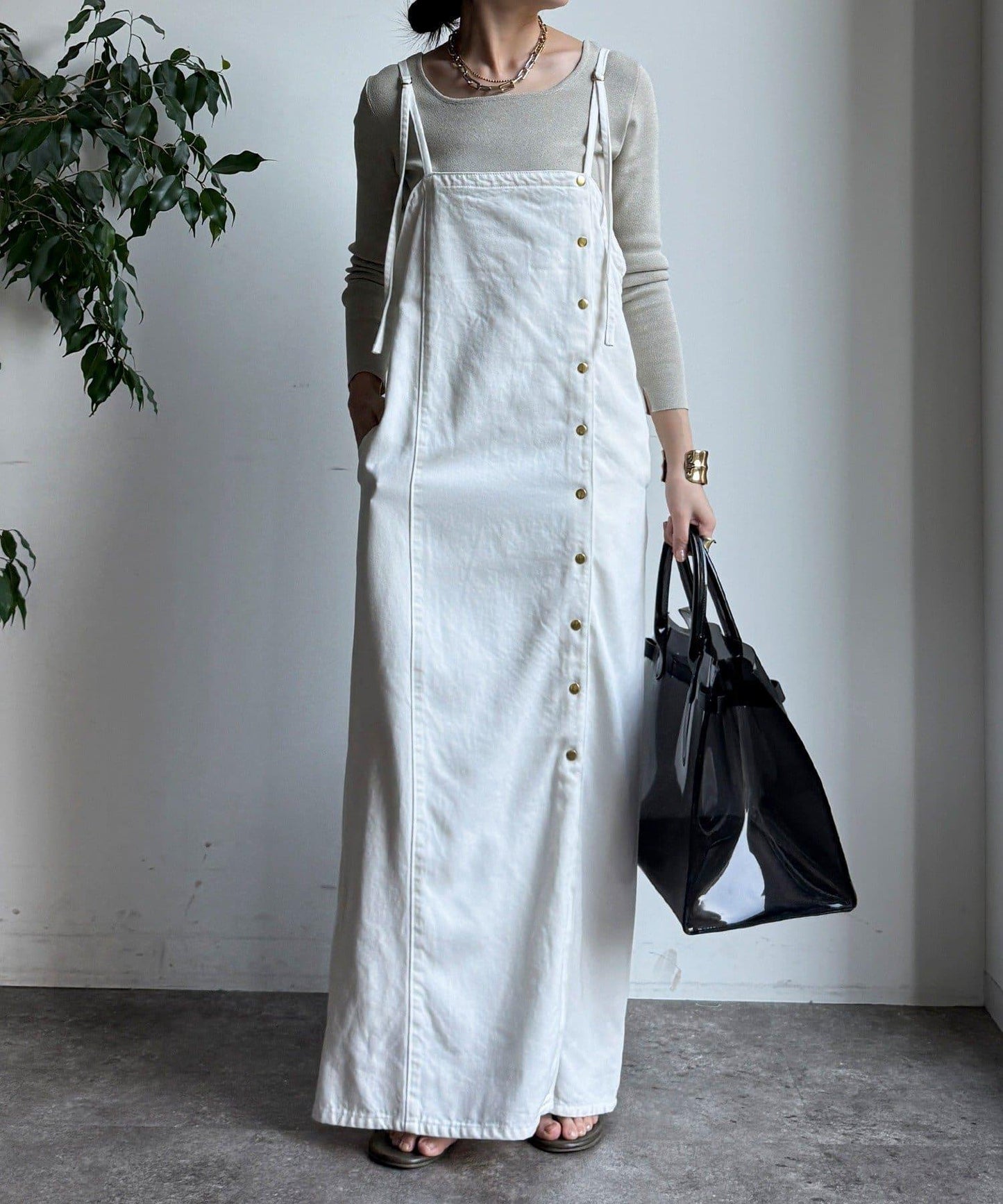 方形領口 針織 長袖 針織套頭衫