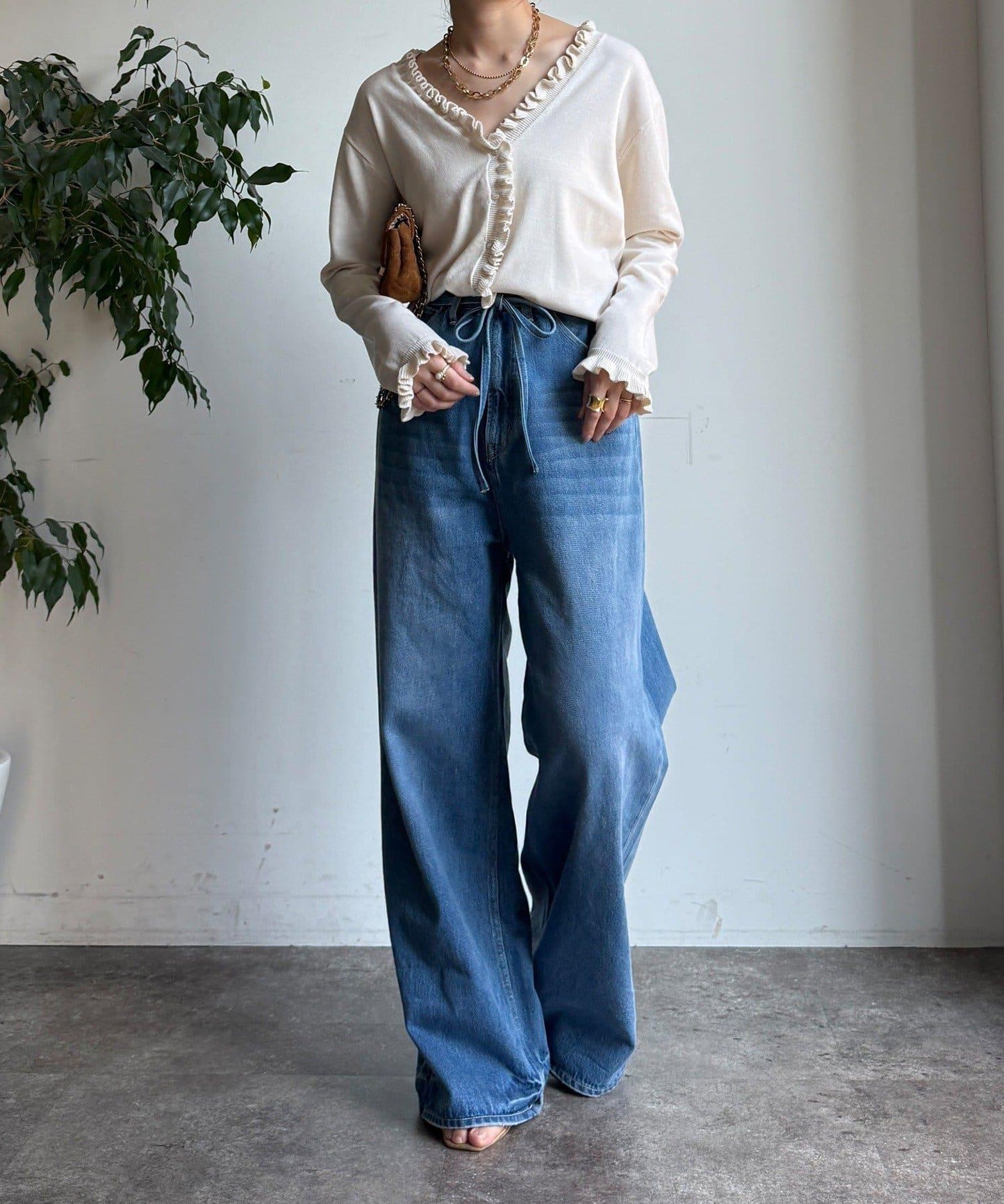 荷葉邊針織開衫