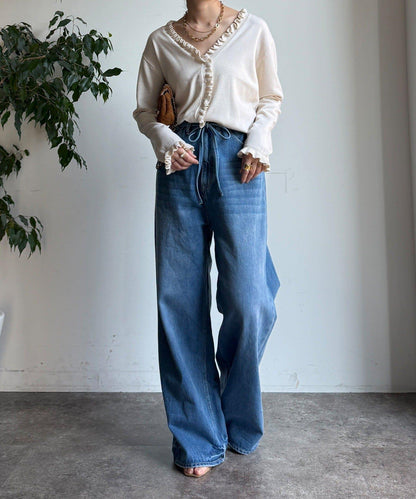 荷葉邊針織開衫