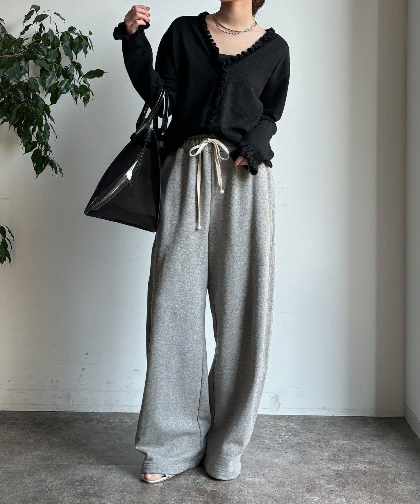 荷葉邊針織開衫